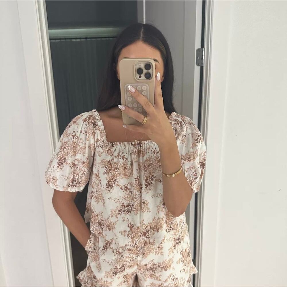 Abercrombie Linen Blouse Size Small